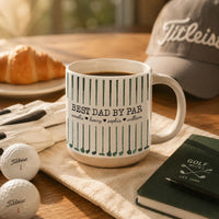 Best Dad By Par Custom Name Golf Dad Gift Father's Day - Personalized Mug | Funny Golf Dad Gift