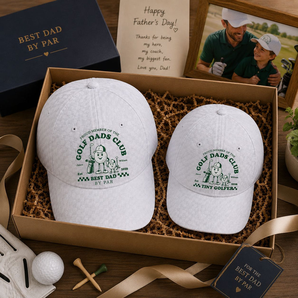 Daddy And Me Caddy Golf Matching Hat - Personalized Cap