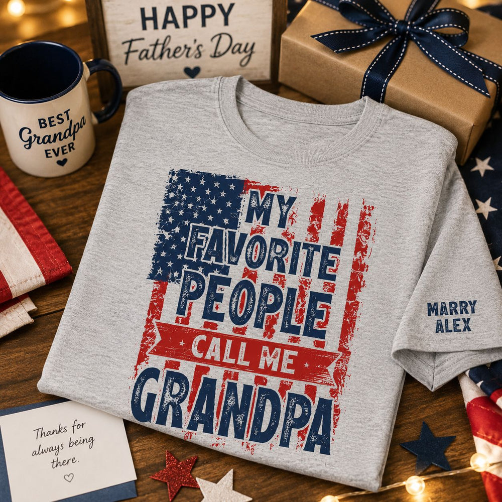 My Favorite People Call Me Grandpa Vintage - Personalized Shirt