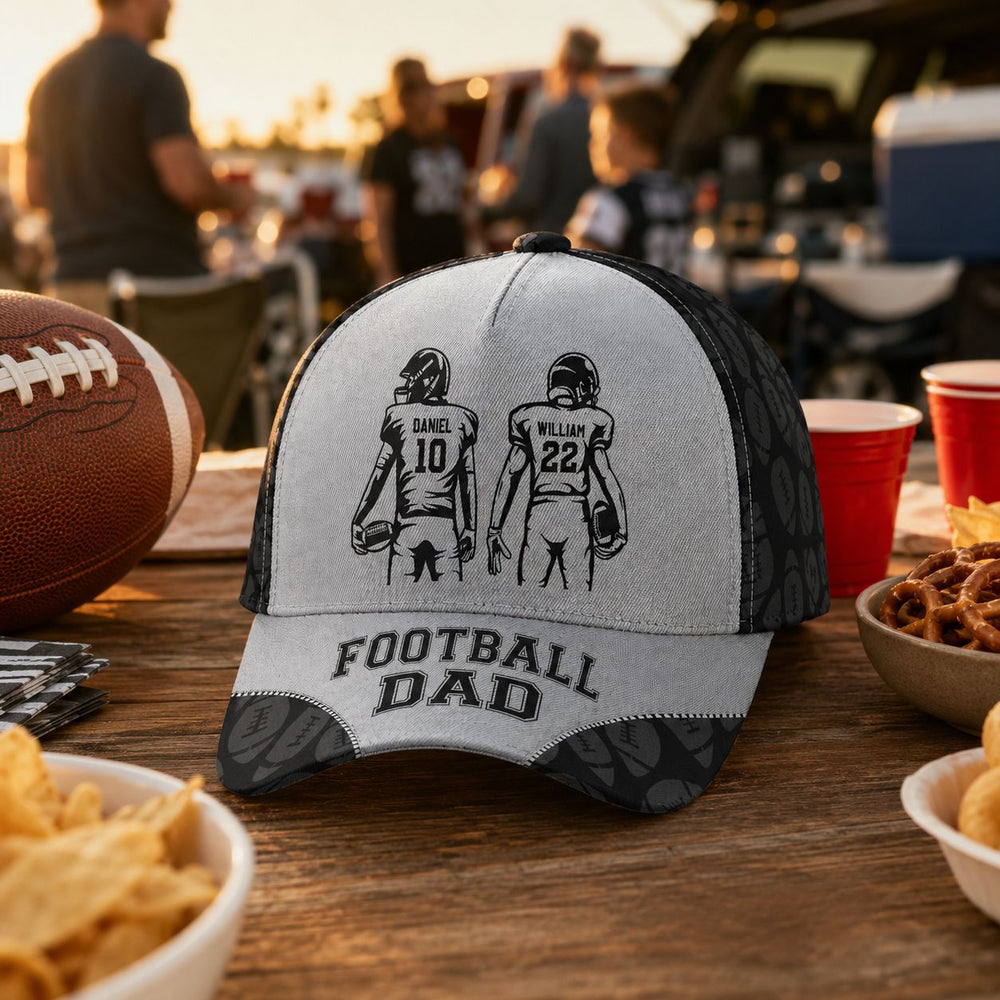 Father's Day Gift, Football Dad - Personalized Cap | Perfect Sports Lover Gift For Dad