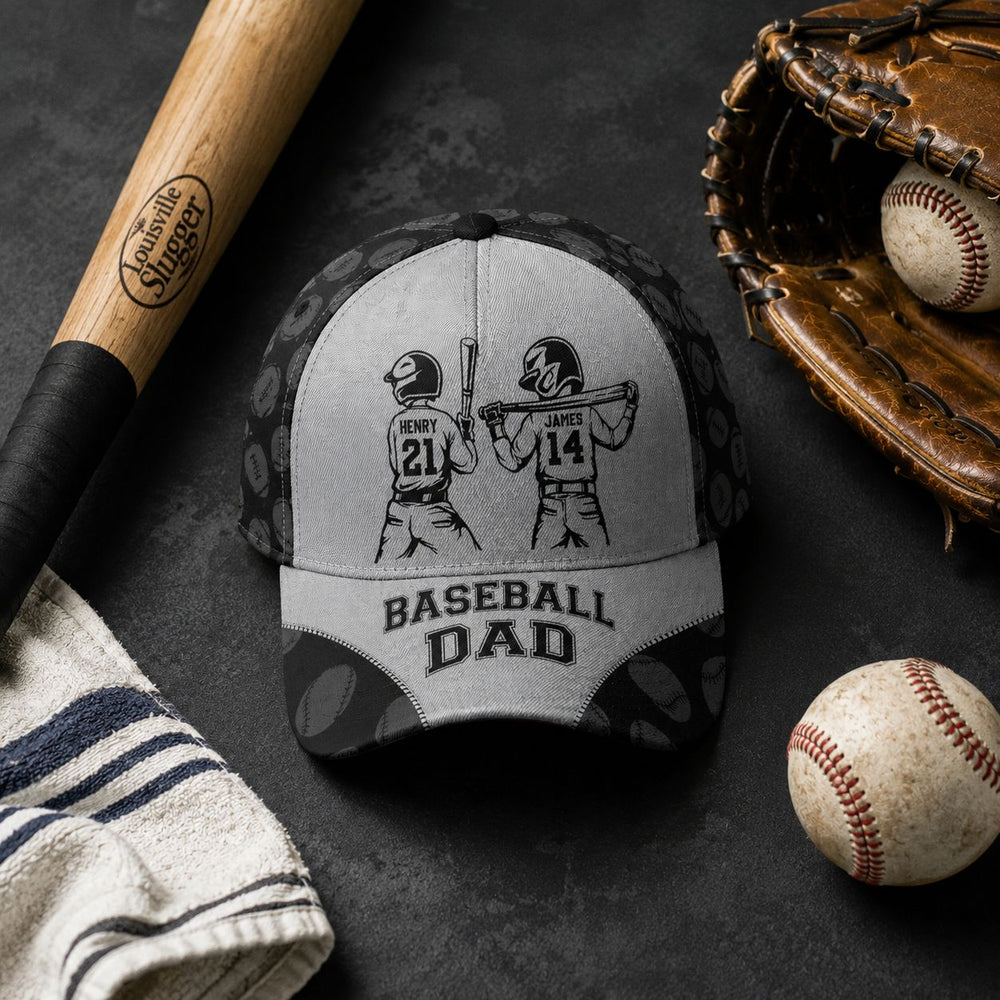 Father's Day Gifts, Softball, Baseball Dad, Grandpa - Personalized Cap | Perfect Sports Lover Gift For Dad & Grandpa
