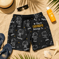 This Papa Belongs To Doodle Style - Personalized Shorts | Fun Summer Gift For Papa & Grandpa
