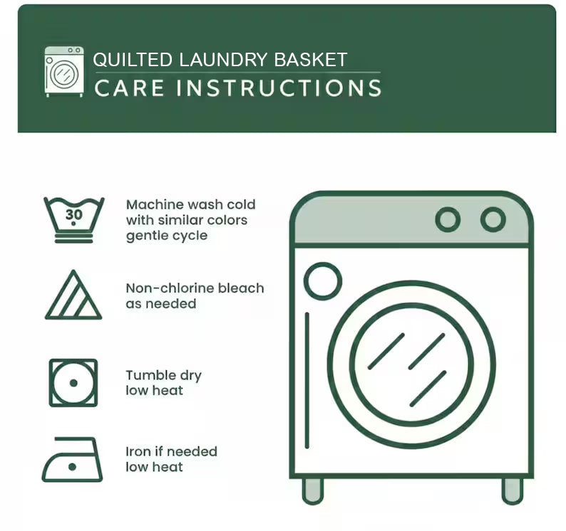 Rose Quilted Laundry Basket EM03