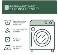 Rose Quilted Laundry Basket EM03