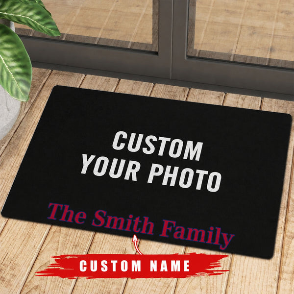 Custom Photo and Name Personalized Doormat - Perfect Housewarming Gift