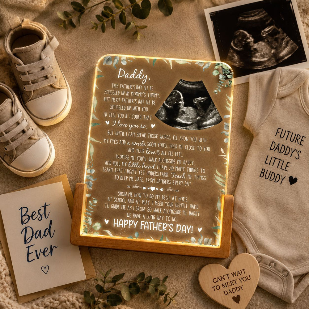 1st Father's Day Gifts, Soon To Be Dad Gift- Personalized Night Light