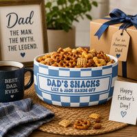 Hands Off His Snacks Dad Grandpa - Personalized Ceramic Bowl