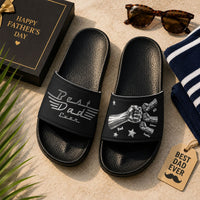 Best Dad Ever, Best Papa Ever - With Fist Bumps & Kids' Names - Personalized Sandals | Gift For Dad & Papa