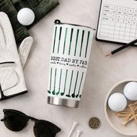 Best Dad By Par Custom Name Golf Dad - Personalized Tumbler Cup