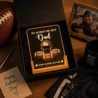 Football Dad We Scored The Best Dad - Personalized Night Light
