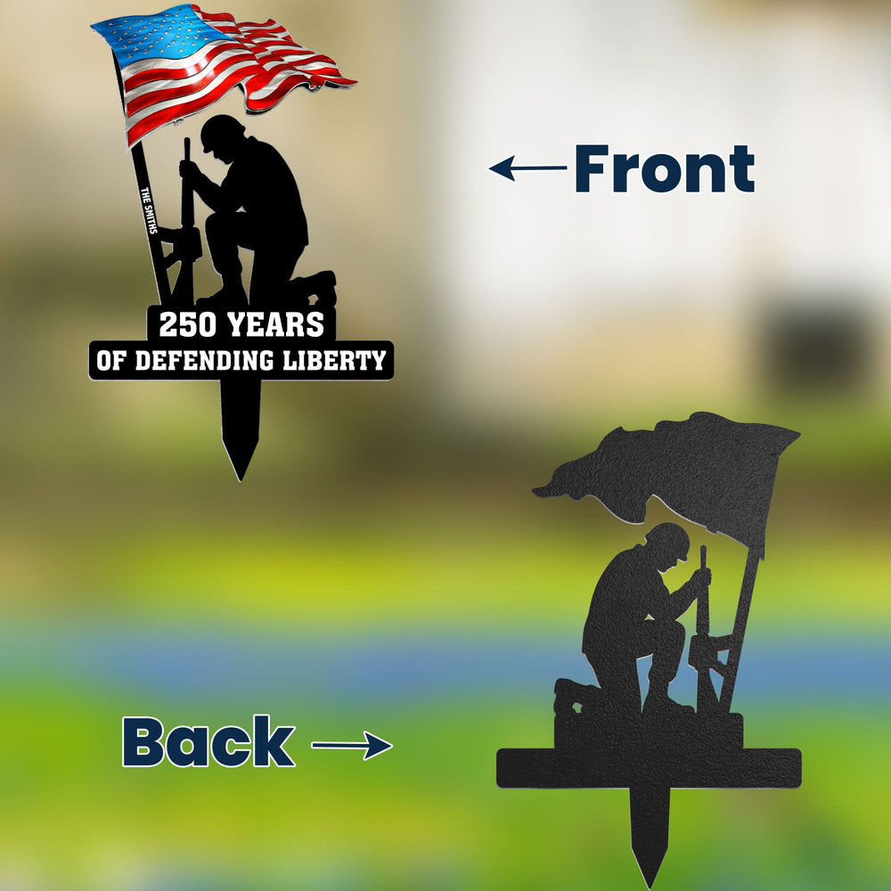 250 Years Of Defending Liberty - Personalized Metal Garden Stake