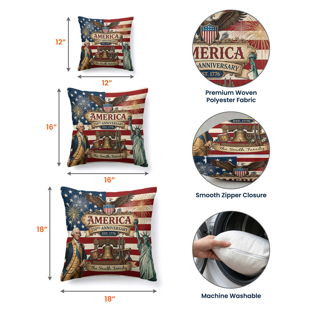 250th Anniversary Of America - Personalized Pillow Cover