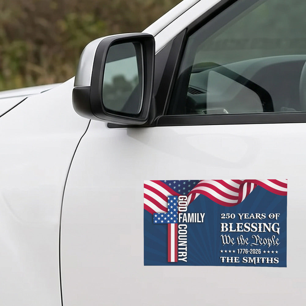 250 Years Of Blessing USA Anniversary - Personalized Bumper Sticker