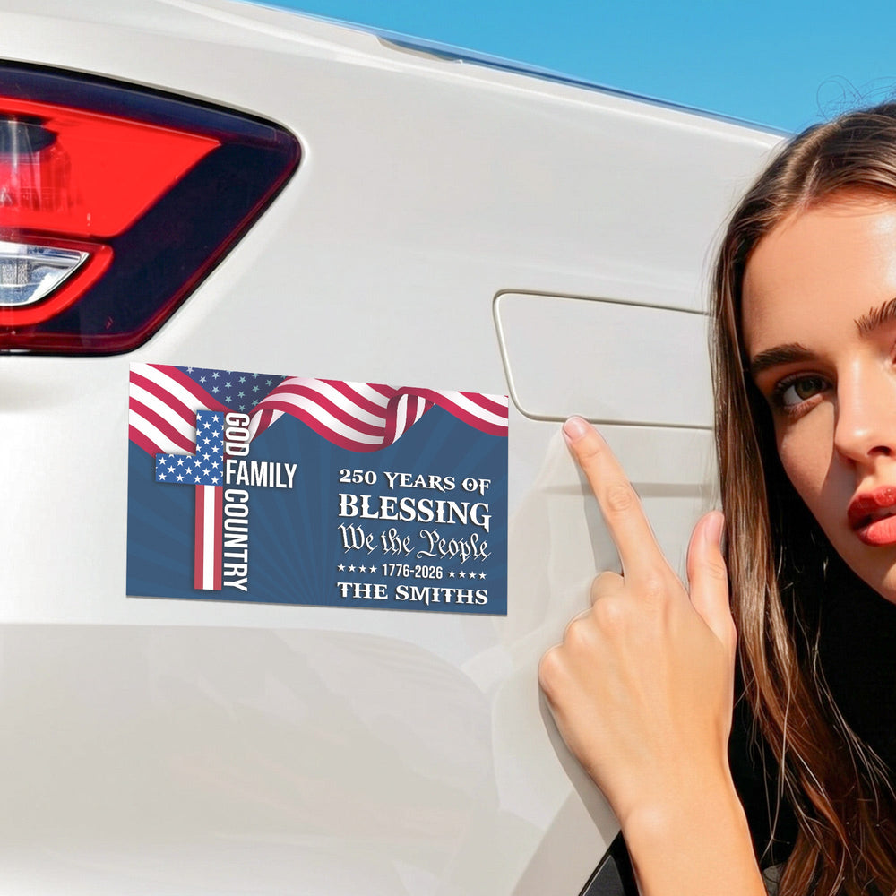 250 Years Of Blessing USA Anniversary - Personalized Bumper Sticker