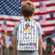 250 Years Of Freedom Kids Custom Name Patriotic Goose, Racoon - Personalized Backpack