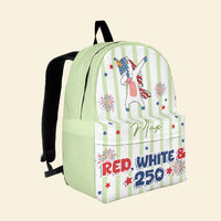 250 Years Of Freedom Kids Custom Name Patriotic Goose, Racoon - Personalized Backpack
