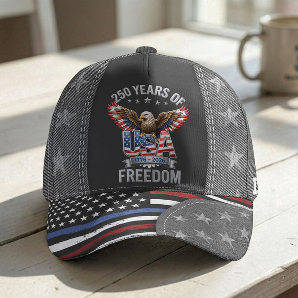 250 Years Of Freedom USA New Version - Personalized Cap