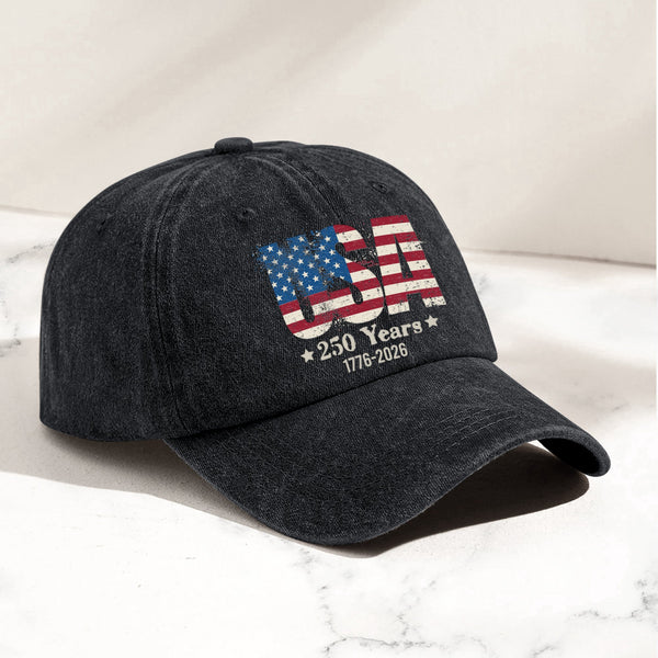 250 Years Of Freedome Since 1776 - Distressed Denim Cap