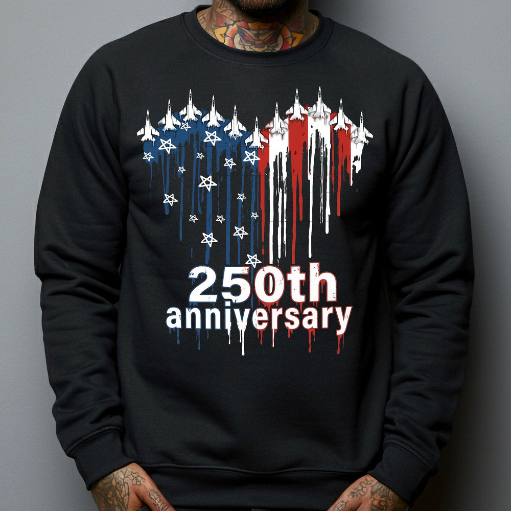 250th Anniversary Jet Fighter Heart USA - Shirt