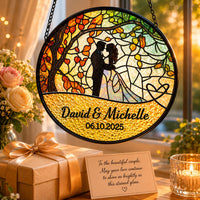 Couple Wedding Anniversary - Personalized Window Hanging Suncatcher