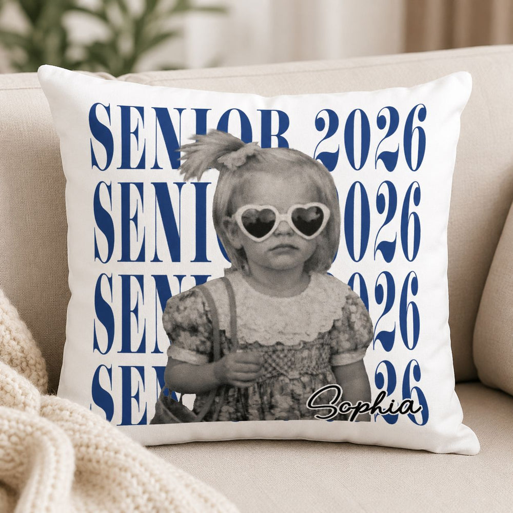 Graduation Senior Vintage Photo - Personalized Pillow | Meaningful Graduation Keepsake Gift