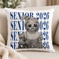 Graduation Senior Vintage Photo - Personalized Pillow | Meaningful Graduation Keepsake Gift
