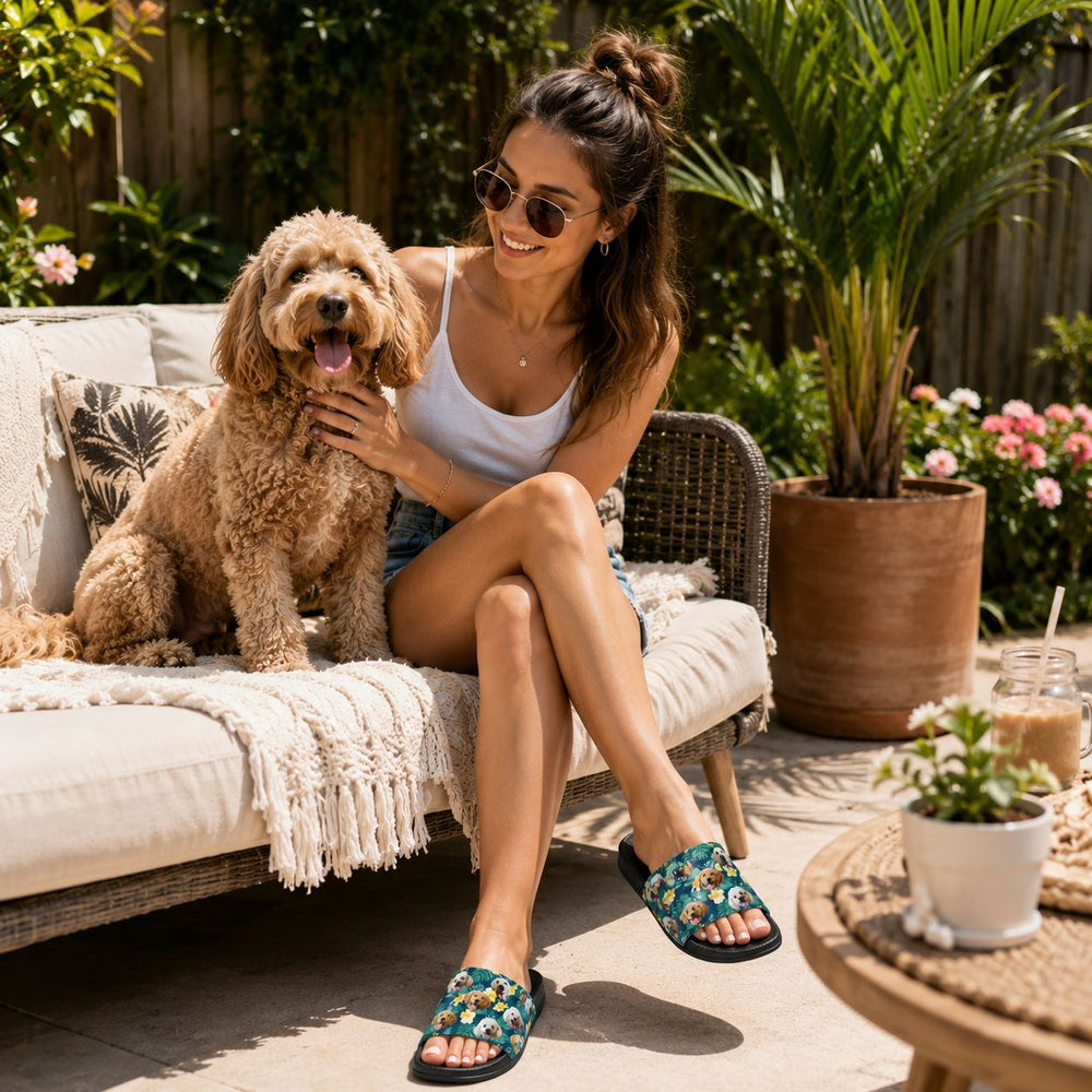 Custom Pet Face Hawaiian - Personalized Sandals | Fun Summer Pet Gift
