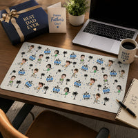 Best Dad Ever Custom Kid Face - Personalized Desk Mat