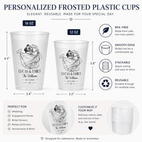 Custom Couples Photo Wedding Favors - Personalized Cups