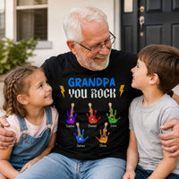 Grandpa You Rock - Personalized Shirt - Gift For Grandpa