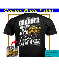 Funny Personalized Motorcycle T-Shirt – Cool Gift for Biker Grandpa, Custom Touring Bagger Bike Tee - PSMN2DTS000023