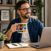 Best Dad Ever Arcade Theme - Personalized Mug | Fun Retro Gamer Gift For Dad