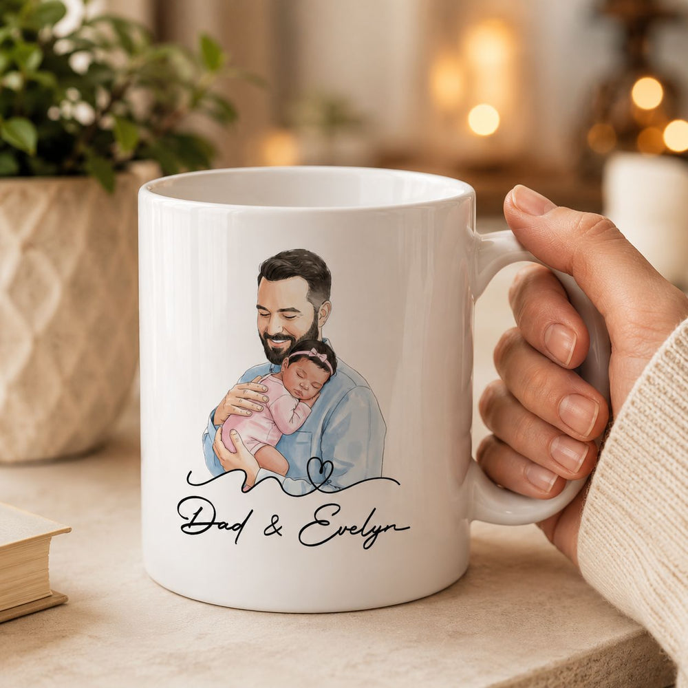 The Moment You Became My Dad Father's Day Gift For New Dad, Husband - Personalized Mug | Custom First Father’s Day Coffee Cup