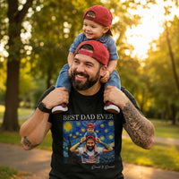 Best Dad Ever Van Gogh Art - Personalized Shirt
