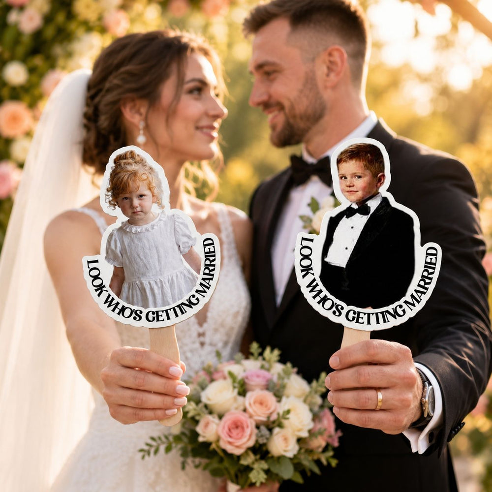 Look Who's Getting Married - Wedding Gifts Favors, Bachelor Party Gift - Personalized Fan | Fun Custom Wedding Party Favor