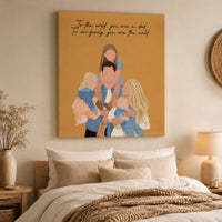 Father's Day Gift Custom Dad Portrait For Father, New Dad - Faceless Art - Personalized Poster | Custom Dad Wall Art