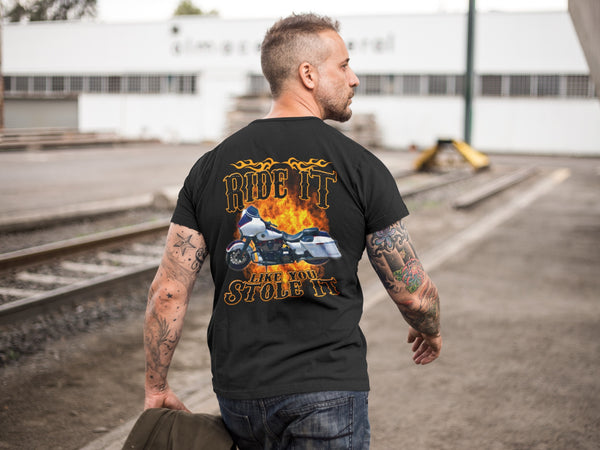 Motorcycle Personalized T-shirt, Biker custom photo t-shirt, gift for bikers Print - PSTG2DTS000014