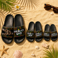 Dope Black Dad, Dope Dad Father's Day Gifts - Fist Bumps - Personalized Sandals | Cool Dad Gift