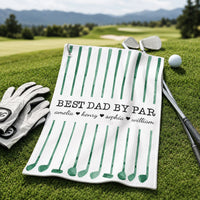 Best Dad By Par Custom Name Golf Dad - Personalized Golf Towel