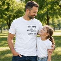 Just A Dad And His Girl Sketch Line Art - Personalized Shirt