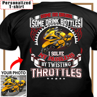 Personalized Biker Photo T-Shirt – Custom Motorcycle Shirt – Funny Gift for Bikers - PSTP2DTS000013
