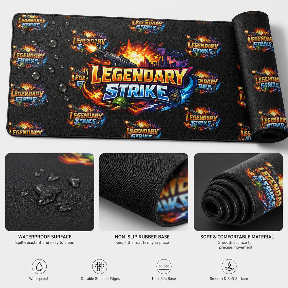 Custom Any Logo, For Him, Her, Gaming Lovers - Personalized Desk Mat | Cool Gamer Setup Gift For Men & Women