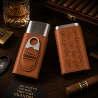 This Grandpa Belongs To Doodle Style - Personalized Cigar Case