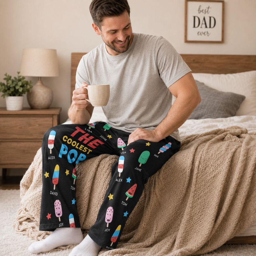 The Coolest Pop Father's Day - Personalized Lounge Pants