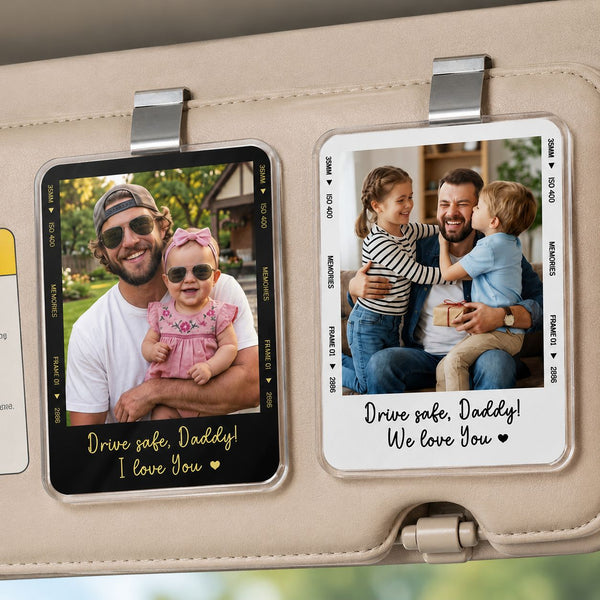 Drive Safe Daddy For Dad & Husband - Personalized Car Visor Clip