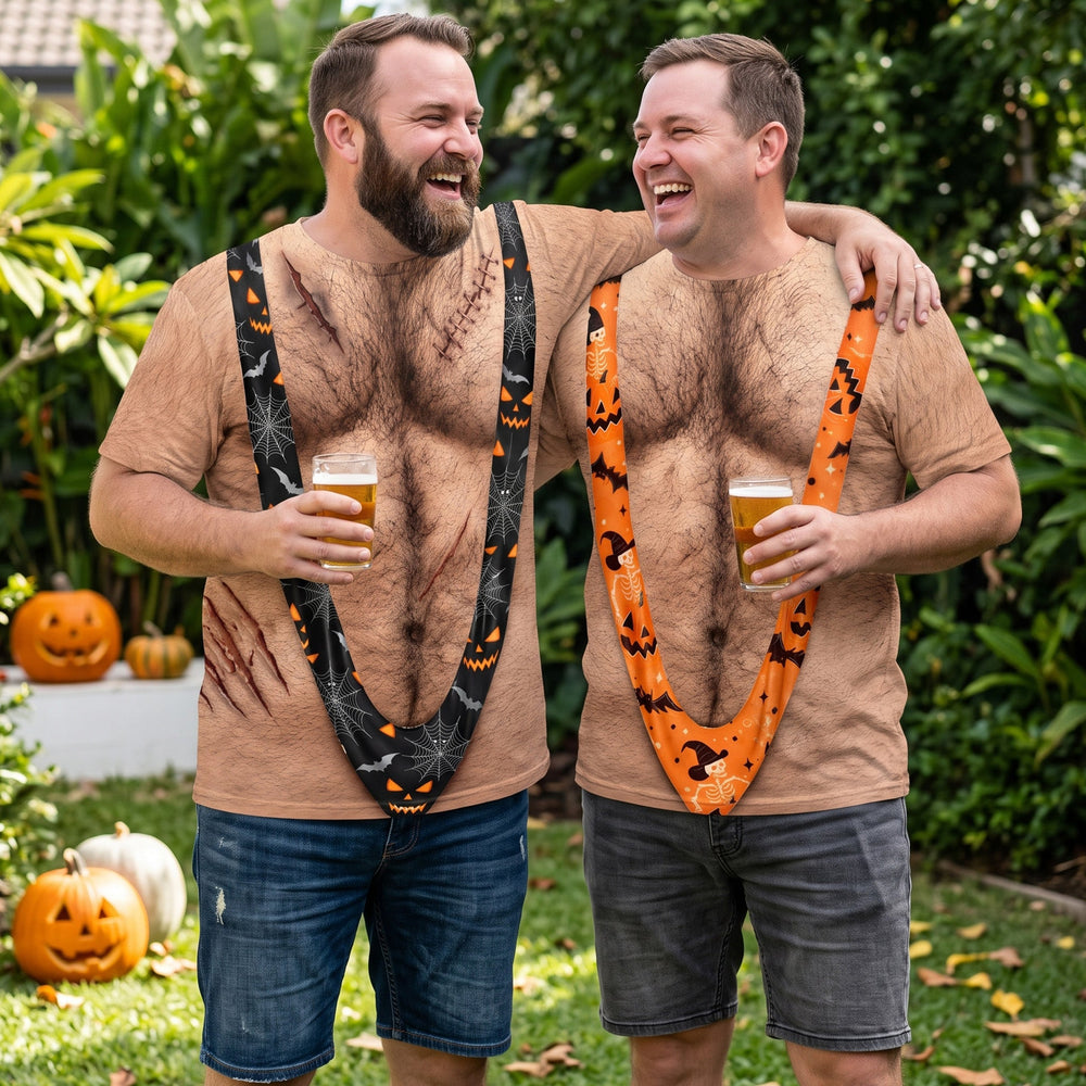 3D Hairy Body Graphic T-Shirt - Funny Halloween Costume Gag Gift