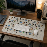 Best Dad Ever Custom Kid Face - Personalized Desk Mat