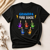Grandpa You Rock - Personalized Shirt - Gift For Grandpa
