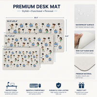 Best Dad Ever Custom Kid Face - Personalized Desk Mat