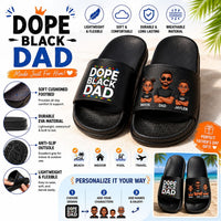 Dope Black Dad Dope Dad - Personalized Sandals